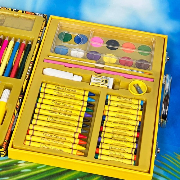 Art Drawing Set 67 Pcs Kit For Children Teens Adults Fancy Giftable Box Case - Picture 3 of 9